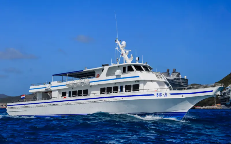 Ferry to and from St Barth in the Caribbean